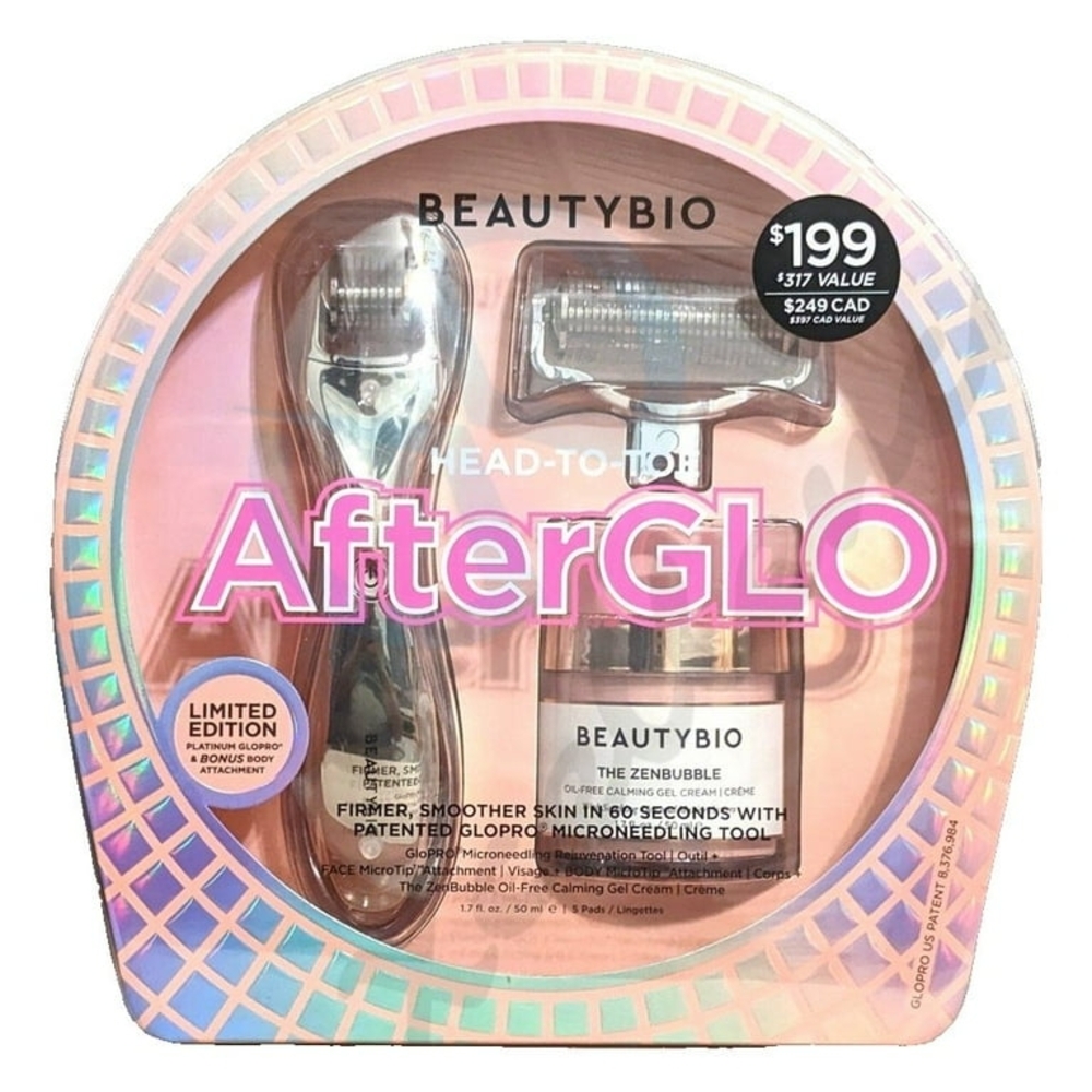 BeautyBio AfterGlo Skincare Tool Set - Silver